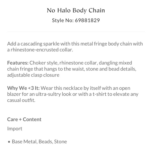 Free People No Halo Body Chain - Picture 3 of 8